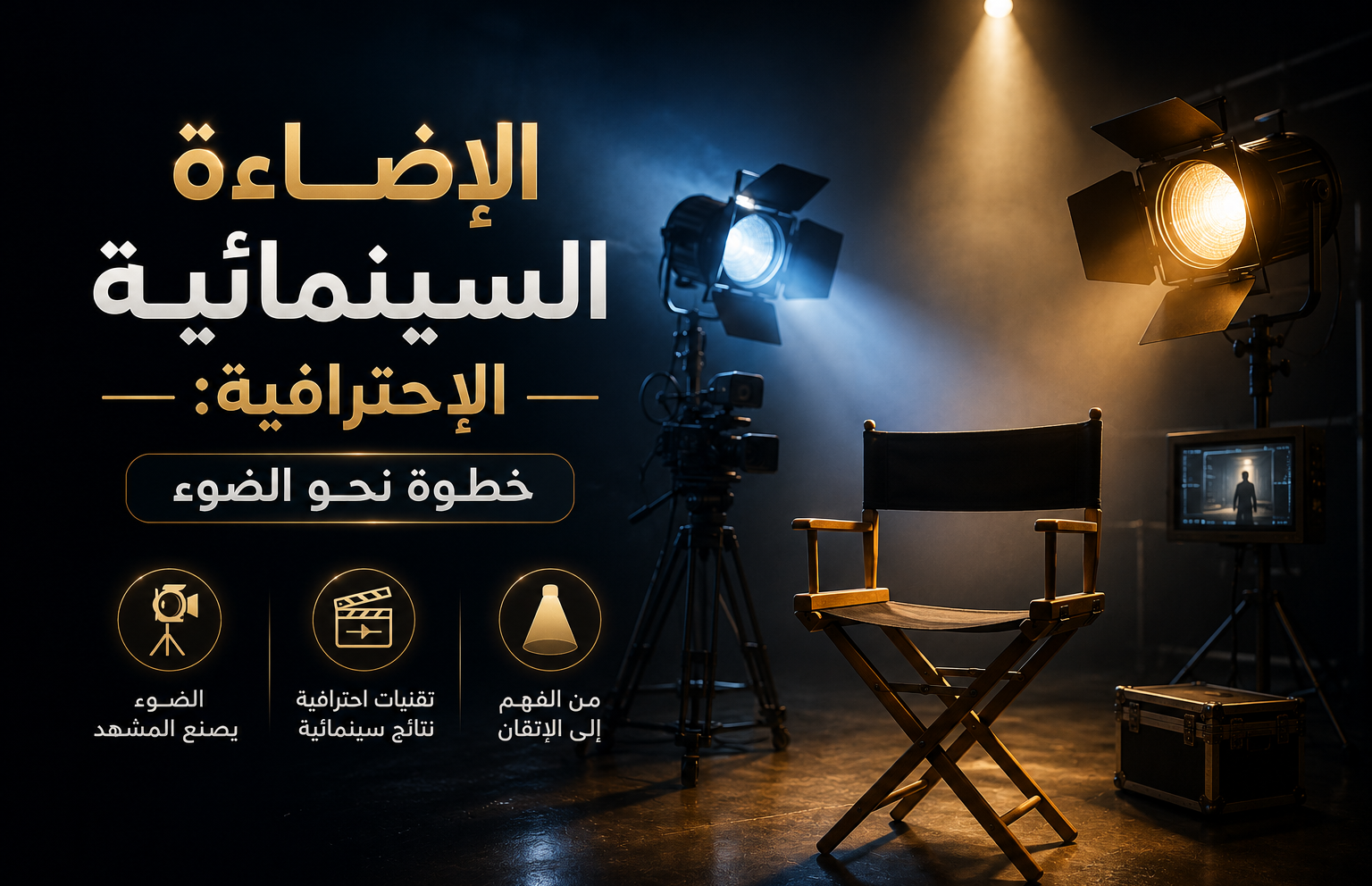 الإضاءة السينمائية الإحترافية: خطوة نحو الضوء